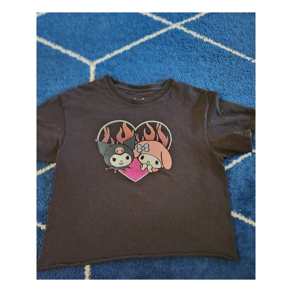 Kuromi Women's Black Cropped Shirt-Sm